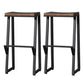 Modern Style Metal Bar Stool with Footrest Coffee Shop Simple Bar Stool Black 2 Piece Set Clearhalo 'Bar Furniture' 'Bar Stools' 'bar_stools' 'furn' 'furn_bar_stools' 'furniture_bar_stools' 'Kitchen & Dining Furniture' 'kitchen&dining_furn' 'kitchen' 'kitchen_furn' Furniture' 4471039