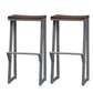 Modern Style Metal Bar Stool with Footrest Coffee Shop Simple Bar Stool Silver 2 Piece Set Clearhalo 'Bar Furniture' 'Bar Stools' 'bar_stools' 'furn' 'furn_bar_stools' 'furniture_bar_stools' 'Kitchen & Dining Furniture' 'kitchen&dining_furn' 'kitchen' 'kitchen_furn' Furniture' 4471045