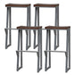 Modern Style Metal Bar Stool with Footrest Coffee Shop Simple Bar Stool Silver 4 Piece Set Clearhalo 'Bar Furniture' 'Bar Stools' 'bar_stools' 'furn' 'furn_bar_stools' 'furniture_bar_stools' 'Kitchen & Dining Furniture' 'kitchen&dining_furn' 'kitchen' 'kitchen_furn' Furniture' 4471047