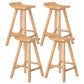 Contemporary Solid Wood Barstool Bristol Bar Stool with Footrest and Backless 4 Piece Set Clearhalo 'Bar Furniture' 'Bar Stools' 'bar_stools' 'furn' 'furn_bar_stools' 'furniture_bar_stools' 'Kitchen & Dining Furniture' 'kitchen&dining_furn' 'kitchen' 'kitchen_furn' Furniture' 4471054