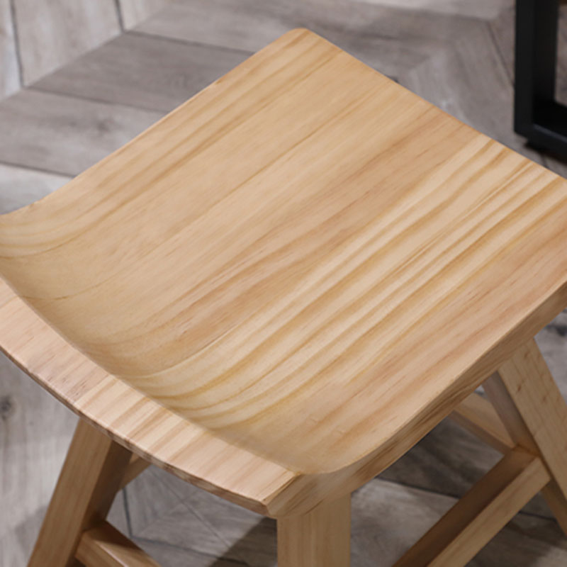 Contemporary Solid Wood Barstool Bristol Bar Stool with Footrest and Backless Clearhalo 'Bar Furniture' 'Bar Stools' 'bar_stools' 'furn' 'furn_bar_stools' 'furniture_bar_stools' 'Kitchen & Dining Furniture' 'kitchen&dining_furn' 'kitchen' 'kitchen_furn' Furniture' 4471056