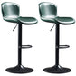 Industrial Style Bar-stool Leather Bucket Seat with Adjustable Height for Restaurant Bar Green 2 Piece Set Clearhalo 'Bar Furniture' 'Bar Stools' 'bar_stools' 'furn' 'furn_bar_stools' 'furniture_bar_stools' 'Kitchen & Dining Furniture' 'kitchen&dining_furn' 'kitchen' 'kitchen_furn' Furniture' 4471072