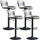 Industrial Style Bar-stool Leather Bucket Seat with Adjustable Height for Restaurant Bar Grey 4 Piece Set Clearhalo 'Bar Furniture' 'Bar Stools' 'bar_stools' 'furn' 'furn_bar_stools' 'furniture_bar_stools' 'Kitchen & Dining Furniture' 'kitchen&dining_furn' 'kitchen' 'kitchen_furn' Furniture' 4471079