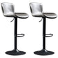 Industrial Style Bar-stool Leather Bucket Seat with Adjustable Height for Restaurant Bar Grey 2 Piece Set Clearhalo 'Bar Furniture' 'Bar Stools' 'bar_stools' 'furn' 'furn_bar_stools' 'furniture_bar_stools' 'Kitchen & Dining Furniture' 'kitchen&dining_furn' 'kitchen' 'kitchen_furn' Furniture' 4471084