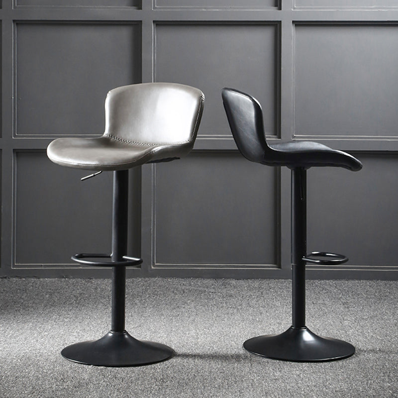 Industrial Style Bar-stool Leather Bucket Seat with Adjustable Height for Restaurant Bar Clearhalo 'Bar Furniture' 'Bar Stools' 'bar_stools' 'furn' 'furn_bar_stools' 'furniture_bar_stools' 'Kitchen & Dining Furniture' 'kitchen&dining_furn' 'kitchen' 'kitchen_furn' Furniture' 4471085