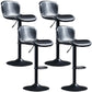Industrial Style Bar-stool Leather Bucket Seat with Adjustable Height for Restaurant Bar Black 4 Piece Set Clearhalo 'Bar Furniture' 'Bar Stools' 'bar_stools' 'furn' 'furn_bar_stools' 'furniture_bar_stools' 'Kitchen & Dining Furniture' 'kitchen&dining_furn' 'kitchen' 'kitchen_furn' Furniture' 4471089