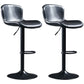 Industrial Style Bar-stool Leather Bucket Seat with Adjustable Height for Restaurant Bar Black 2 Piece Set Clearhalo 'Bar Furniture' 'Bar Stools' 'bar_stools' 'furn' 'furn_bar_stools' 'furniture_bar_stools' 'Kitchen & Dining Furniture' 'kitchen&dining_furn' 'kitchen' 'kitchen_furn' Furniture' 4471091