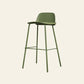 Scandinavia Style Bar-stool Iron Legs with Footrest PP Rectangle Seat for Kitchen Bar Green 1 Piece Clearhalo 'Bar Furniture' 'Bar Stools' 'bar_stools' 'furn' 'furn_bar_stools' 'furniture_bar_stools' 'Kitchen & Dining Furniture' 'kitchen&dining_furn' 'kitchen' 'kitchen_furn' Furniture' 4471095