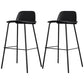 Scandinavia Style Bar-stool Iron Legs with Footrest PP Rectangle Seat for Kitchen Bar Black 2 Piece Set Clearhalo 'Bar Furniture' 'Bar Stools' 'bar_stools' 'furn' 'furn_bar_stools' 'furniture_bar_stools' 'Kitchen & Dining Furniture' 'kitchen&dining_furn' 'kitchen' 'kitchen_furn' Furniture' 4471118