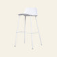 Scandinavia Style Bar-stool Iron Legs with Footrest PP Rectangle Seat for Kitchen Bar White 1 Piece Clearhalo 'Bar Furniture' 'Bar Stools' 'bar_stools' 'furn' 'furn_bar_stools' 'furniture_bar_stools' 'Kitchen & Dining Furniture' 'kitchen&dining_furn' 'kitchen' 'kitchen_furn' Furniture' 4471120