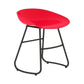 Modern Armless Backrest Counter Stool Iron Dessert Shop Bar Stool with Plastic Seat Red 1 Piece Short Stool(18"H) Clearhalo 'Bar Furniture' 'Bar Stools' 'bar_stools' 'furn' 'furn_bar_stools' 'furniture_bar_stools' 'Kitchen & Dining Furniture' 'kitchen&dining_furn' 'kitchen' 'kitchen_furn' Furniture' 4471157