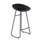 Modern Armless Backrest Counter Stool Iron Dessert Shop Bar Stool with Plastic Seat Black 1 Piece Bar Stool(30"H) Clearhalo 'Bar Furniture' 'Bar Stools' 'bar_stools' 'furn' 'furn_bar_stools' 'furniture_bar_stools' 'Kitchen & Dining Furniture' 'kitchen&dining_furn' 'kitchen' 'kitchen_furn' Furniture' 4471170