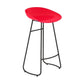 Modern Armless Backrest Counter Stool Iron Dessert Shop Bar Stool with Plastic Seat Red 1 Piece Bar Stool(30"H) Clearhalo 'Bar Furniture' 'Bar Stools' 'bar_stools' 'furn' 'furn_bar_stools' 'furniture_bar_stools' 'Kitchen & Dining Furniture' 'kitchen&dining_furn' 'kitchen' 'kitchen_furn' Furniture' 4471174
