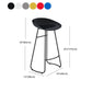 Modern Armless Backrest Counter Stool Iron Dessert Shop Bar Stool with Plastic Seat Clearhalo 'Bar Furniture' 'Bar Stools' 'bar_stools' 'furn' 'furn_bar_stools' 'furniture_bar_stools' 'Kitchen & Dining Furniture' 'kitchen&dining_furn' 'kitchen' 'kitchen_furn' Furniture' 4471214