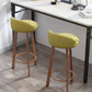 Modern Armless Backrest Counter Stool Steel Kitchen Bar Stool with Pedal, 1 Piece Clearhalo 'Bar Furniture' 'Bar Stools' 'bar_stools' 'furn' 'furn_bar_stools' 'furniture_bar_stools' 'Kitchen & Dining Furniture' 'kitchen&dining_furn' 'kitchen' 'kitchen_furn' Furniture' 4471217