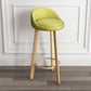 Modern Armless Backrest Counter Stool Steel Kitchen Bar Stool with Pedal, 1 Piece Green Natural Clearhalo 'Bar Furniture' 'Bar Stools' 'bar_stools' 'furn' 'furn_bar_stools' 'furniture_bar_stools' 'Kitchen & Dining Furniture' 'kitchen&dining_furn' 'kitchen' 'kitchen_furn' Furniture' 4471232
