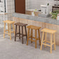 Modern Armless Backless Counter Stool Wood Kitchen Bar Stool with Wooden Seat and Pedal Clearhalo 'Bar Furniture' 'Bar Stools' 'bar_stools' 'furn' 'furn_bar_stools' 'furniture_bar_stools' 'Kitchen & Dining Furniture' 'kitchen&dining_furn' 'kitchen' 'kitchen_furn' Furniture' 4471239