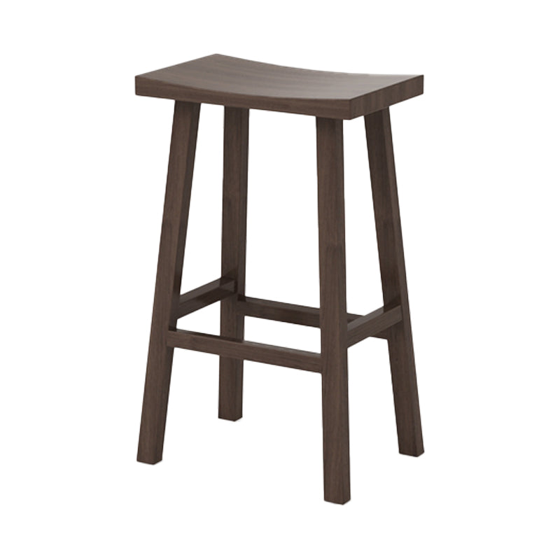 Modern Armless Backless Counter Stool Wood Kitchen Bar Stool with Wooden Seat and Pedal Black 1 Piece Clearhalo 'Bar Furniture' 'Bar Stools' 'bar_stools' 'furn' 'furn_bar_stools' 'furniture_bar_stools' 'Kitchen & Dining Furniture' 'kitchen&dining_furn' 'kitchen' 'kitchen_furn' Furniture' 4471240
