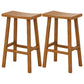 Modern Armless Backless Counter Stool Wood Kitchen Bar Stool with Wooden Seat and Pedal Distressed Wood 2 Piece Set Clearhalo 'Bar Furniture' 'Bar Stools' 'bar_stools' 'furn' 'furn_bar_stools' 'furniture_bar_stools' 'Kitchen & Dining Furniture' 'kitchen&dining_furn' 'kitchen' 'kitchen_furn' Furniture' 4471248