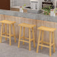 Modern Armless Backless Counter Stool Wood Kitchen Bar Stool with Wooden Seat and Pedal Clearhalo 'Bar Furniture' 'Bar Stools' 'bar_stools' 'furn' 'furn_bar_stools' 'furniture_bar_stools' 'Kitchen & Dining Furniture' 'kitchen&dining_furn' 'kitchen' 'kitchen_furn' Furniture' 4471252