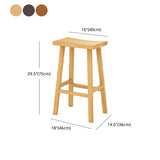 Modern Armless Backless Counter Stool Wood Kitchen Bar Stool with Wooden Seat and Pedal Clearhalo 'Bar Furniture' 'Bar Stools' 'bar_stools' 'furn' 'furn_bar_stools' 'furniture_bar_stools' 'Kitchen & Dining Furniture' 'kitchen&dining_furn' 'kitchen' 'kitchen_furn' Furniture' 4471257