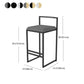 Glam Armless Backrest Counter Stool Iron Living Room Bar Stool with Velvet Cushion,1 Piece Clearhalo 'Bar Furniture' 'Bar Stools' 'bar_stools' 'furn' 'furn_bar_stools' 'furniture_bar_stools' 'Kitchen & Dining Furniture' 'kitchen&dining_furn' 'kitchen' 'kitchen_furn' Furniture' 4471275