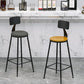 Modern Backrest Armless Counter Stool Iron Living Room Bar Stool with Pedal, 1 Piece Clearhalo 'Bar Furniture' 'Bar Stools' 'bar_stools' 'furn' 'furn_bar_stools' 'furniture_bar_stools' 'Kitchen & Dining Furniture' 'kitchen&dining_furn' 'kitchen' 'kitchen_furn' Furniture' 4471276