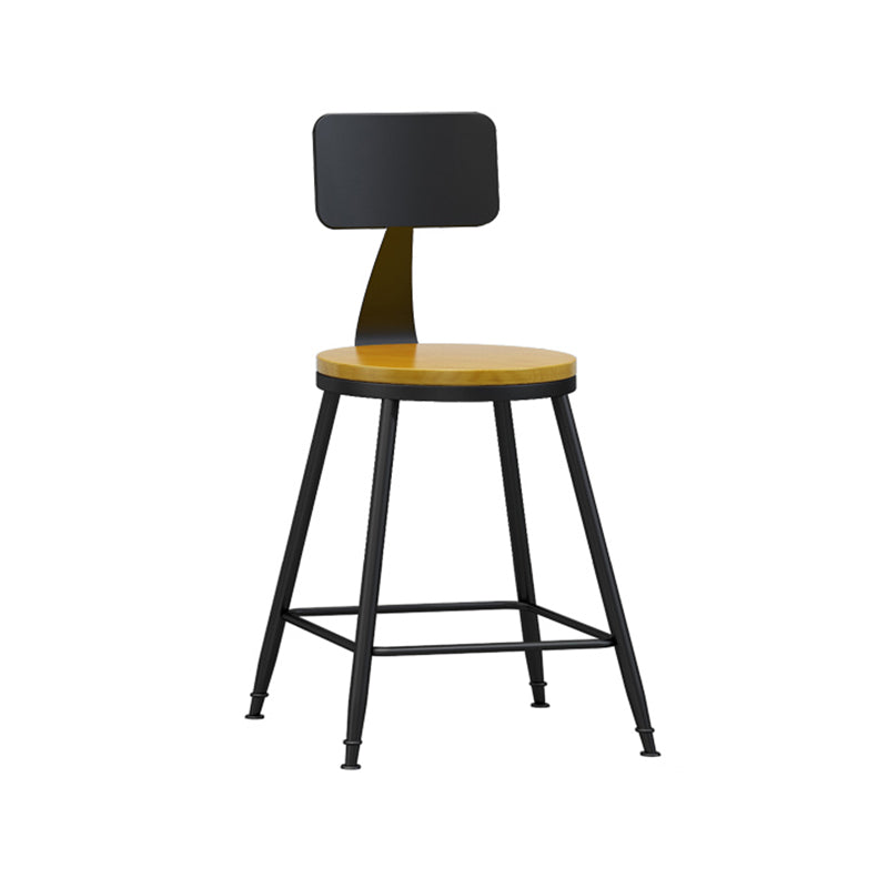 Modern Backrest Armless Counter Stool Iron Living Room Bar Stool with Pedal, 1 Piece Natural 1 Piece Short Stool(22"H) Clearhalo 'Bar Furniture' 'Bar Stools' 'bar_stools' 'furn' 'furn_bar_stools' 'furniture_bar_stools' 'Kitchen & Dining Furniture' 'kitchen&dining_furn' 'kitchen' 'kitchen_furn' Furniture' 4471277