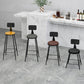 Modern Backrest Armless Counter Stool Iron Living Room Bar Stool with Pedal, 1 Piece Clearhalo 'Bar Furniture' 'Bar Stools' 'bar_stools' 'furn' 'furn_bar_stools' 'furniture_bar_stools' 'Kitchen & Dining Furniture' 'kitchen&dining_furn' 'kitchen' 'kitchen_furn' Furniture' 4471283