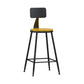 Modern Backrest Armless Counter Stool Iron Living Room Bar Stool with Pedal, 1 Piece Natural 1 Piece Counter Stool(26"H) Clearhalo 'Bar Furniture' 'Bar Stools' 'bar_stools' 'furn' 'furn_bar_stools' 'furniture_bar_stools' 'Kitchen & Dining Furniture' 'kitchen&dining_furn' 'kitchen' 'kitchen_furn' Furniture' 4471284