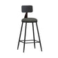 Modern Backrest Armless Counter Stool Iron Living Room Bar Stool with Pedal, 1 Piece Grey 1 Piece Counter Stool(26"H) Clearhalo 'Bar Furniture' 'Bar Stools' 'bar_stools' 'furn' 'furn_bar_stools' 'furniture_bar_stools' 'Kitchen & Dining Furniture' 'kitchen&dining_furn' 'kitchen' 'kitchen_furn' Furniture' 4471288
