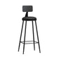 Modern Backrest Armless Counter Stool Iron Living Room Bar Stool with Pedal, 1 Piece Black 1 Piece Bar Stool(30"H) Clearhalo 'Bar Furniture' 'Bar Stools' 'bar_stools' 'furn' 'furn_bar_stools' 'furniture_bar_stools' 'Kitchen & Dining Furniture' 'kitchen&dining_furn' 'kitchen' 'kitchen_furn' Furniture' 4471295