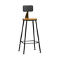 Modern Backrest Armless Counter Stool Iron Living Room Bar Stool with Pedal, 1 Piece Natural 1 Piece Bar Stool(33"H) Clearhalo 'Bar Furniture' 'Bar Stools' 'bar_stools' 'furn' 'furn_bar_stools' 'furniture_bar_stools' 'Kitchen & Dining Furniture' 'kitchen&dining_furn' 'kitchen' 'kitchen_furn' Furniture' 4471299