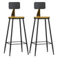 Modern Backrest Armless Counter Stool Iron Living Room Bar Stool with Pedal, 1 Piece Natural 2 Piece Set Bar Stool(30"H) Clearhalo 'Bar Furniture' 'Bar Stools' 'bar_stools' 'furn' 'furn_bar_stools' 'furniture_bar_stools' 'Kitchen & Dining Furniture' 'kitchen&dining_furn' 'kitchen' 'kitchen_furn' Furniture' 4471311