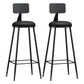 Modern Backrest Armless Counter Stool Iron Living Room Bar Stool with Pedal, 1 Piece Black 2 Piece Set Bar Stool(30"H) Clearhalo 'Bar Furniture' 'Bar Stools' 'bar_stools' 'furn' 'furn_bar_stools' 'furniture_bar_stools' 'Kitchen & Dining Furniture' 'kitchen&dining_furn' 'kitchen' 'kitchen_furn' Furniture' 4471312