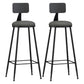 Modern Backrest Armless Counter Stool Iron Living Room Bar Stool with Pedal, 1 Piece Grey 2 Piece Set Bar Stool(30"H) Clearhalo 'Bar Furniture' 'Bar Stools' 'bar_stools' 'furn' 'furn_bar_stools' 'furniture_bar_stools' 'Kitchen & Dining Furniture' 'kitchen&dining_furn' 'kitchen' 'kitchen_furn' Furniture' 4471313