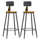 Modern Backrest Armless Counter Stool Iron Living Room Bar Stool with Pedal, 1 Piece Natural 2 Piece Set Bar Stool(33"H) Clearhalo 'Bar Furniture' 'Bar Stools' 'bar_stools' 'furn' 'furn_bar_stools' 'furniture_bar_stools' 'Kitchen & Dining Furniture' 'kitchen&dining_furn' 'kitchen' 'kitchen_furn' Furniture' 4471315