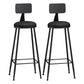Modern Backrest Armless Counter Stool Iron Living Room Bar Stool with Pedal, 1 Piece Black 2 Piece Set Bar Stool(33"H) Clearhalo 'Bar Furniture' 'Bar Stools' 'bar_stools' 'furn' 'furn_bar_stools' 'furniture_bar_stools' 'Kitchen & Dining Furniture' 'kitchen&dining_furn' 'kitchen' 'kitchen_furn' Furniture' 4471316