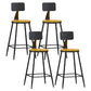 Modern Backrest Armless Counter Stool Iron Living Room Bar Stool with Pedal, 1 Piece Natural 4 Piece Set Counter Stool(26"H) Clearhalo 'Bar Furniture' 'Bar Stools' 'bar_stools' 'furn' 'furn_bar_stools' 'furniture_bar_stools' 'Kitchen & Dining Furniture' 'kitchen&dining_furn' 'kitchen' 'kitchen_furn' Furniture' 4471323
