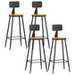 Modern Backrest Armless Counter Stool Iron Living Room Bar Stool with Pedal, 1 Piece Natural 4 Piece Set Bar Stool(33"H) Clearhalo 'Bar Furniture' 'Bar Stools' 'bar_stools' 'furn' 'furn_bar_stools' 'furniture_bar_stools' 'Kitchen & Dining Furniture' 'kitchen&dining_furn' 'kitchen' 'kitchen_furn' Furniture' 4471331