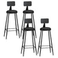 Modern Backrest Armless Counter Stool Iron Living Room Bar Stool with Pedal, 1 Piece Black 4 Piece Set Bar Stool(33"H) Clearhalo 'Bar Furniture' 'Bar Stools' 'bar_stools' 'furn' 'furn_bar_stools' 'furniture_bar_stools' 'Kitchen & Dining Furniture' 'kitchen&dining_furn' 'kitchen' 'kitchen_furn' Furniture' 4471332