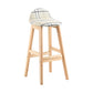 Modern Backrest Armless Counter Stool Wood Dessert Shop Bar Stool with Cushion and Pedal White-Gray 1 Piece Clearhalo 'Bar Furniture' 'Bar Stools' 'bar_stools' 'furn' 'furn_bar_stools' 'furniture_bar_stools' 'Kitchen & Dining Furniture' 'kitchen&dining_furn' 'kitchen' 'kitchen_furn' Furniture' 4471342