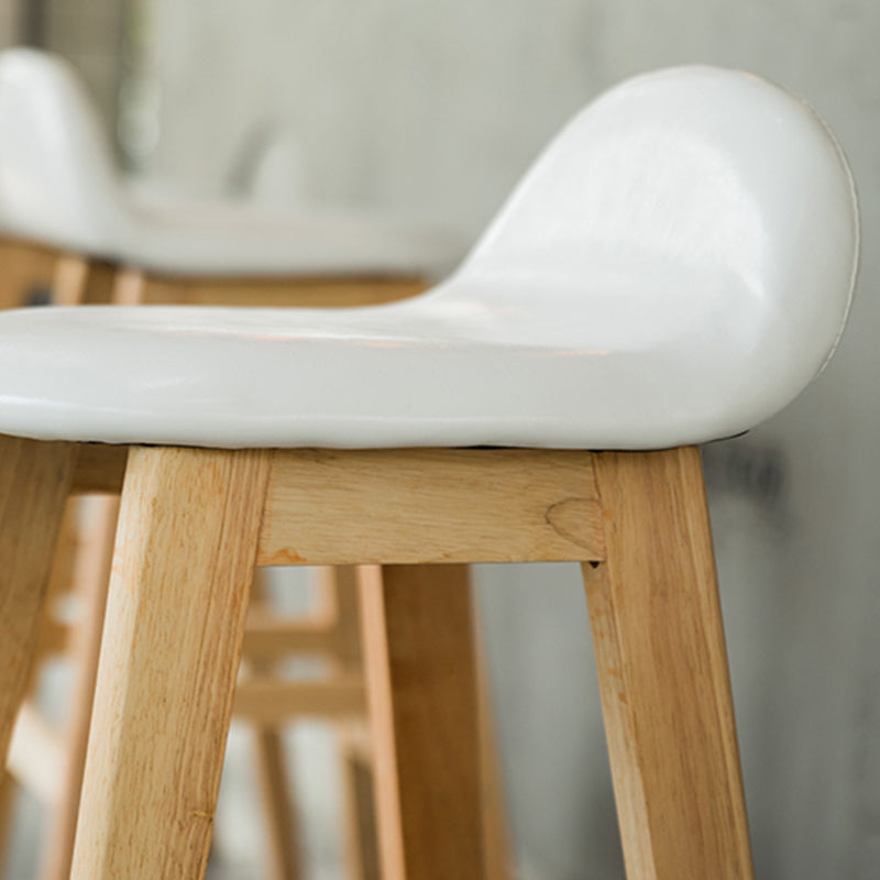 Modern Backrest Armless Counter Stool Wood Dessert Shop Bar Stool with Cushion and Pedal Clearhalo 'Bar Furniture' 'Bar Stools' 'bar_stools' 'furn' 'furn_bar_stools' 'furniture_bar_stools' 'Kitchen & Dining Furniture' 'kitchen&dining_furn' 'kitchen' 'kitchen_furn' Furniture' 4471351