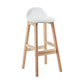 Modern Backrest Armless Counter Stool Wood Dessert Shop Bar Stool with Cushion and Pedal White 1 Piece Clearhalo 'Bar Furniture' 'Bar Stools' 'bar_stools' 'furn' 'furn_bar_stools' 'furniture_bar_stools' 'Kitchen & Dining Furniture' 'kitchen&dining_furn' 'kitchen' 'kitchen_furn' Furniture' 4471359