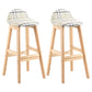 Modern Backrest Armless Counter Stool Wood Dessert Shop Bar Stool with Cushion and Pedal White-Gray 2 Piece Set Clearhalo 'Bar Furniture' 'Bar Stools' 'bar_stools' 'furn' 'furn_bar_stools' 'furniture_bar_stools' 'Kitchen & Dining Furniture' 'kitchen&dining_furn' 'kitchen' 'kitchen_furn' Furniture' 4471365