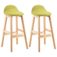 Modern Backrest Armless Counter Stool Wood Dessert Shop Bar Stool with Cushion and Pedal Light Green 2 Piece Set Clearhalo 'Bar Furniture' 'Bar Stools' 'bar_stools' 'furn' 'furn_bar_stools' 'furniture_bar_stools' 'Kitchen & Dining Furniture' 'kitchen&dining_furn' 'kitchen' 'kitchen_furn' Furniture' 4471371