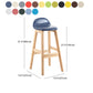 Modern Backrest Armless Counter Stool Wood Dessert Shop Bar Stool with Cushion and Pedal Clearhalo 'Bar Furniture' 'Bar Stools' 'bar_stools' 'furn' 'furn_bar_stools' 'furniture_bar_stools' 'Kitchen & Dining Furniture' 'kitchen&dining_furn' 'kitchen' 'kitchen_furn' Furniture' 4471398