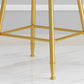 Glam Armless Backrest Counter Stool Iron Cafe Bar Stool with Pedal and Velvet Cushion Clearhalo 'Bar Furniture' 'Bar Stools' 'bar_stools' 'furn' 'furn_bar_stools' 'furniture_bar_stools' 'Kitchen & Dining Furniture' 'kitchen&dining_furn' 'kitchen' 'kitchen_furn' Furniture' 4471413