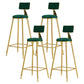 Glam Armless Backrest Counter Stool Iron Cafe Bar Stool with Pedal and Velvet Cushion Green 4 Piece Set Clearhalo 'Bar Furniture' 'Bar Stools' 'bar_stools' 'furn' 'furn_bar_stools' 'furniture_bar_stools' 'Kitchen & Dining Furniture' 'kitchen&dining_furn' 'kitchen' 'kitchen_furn' Furniture' 4471420