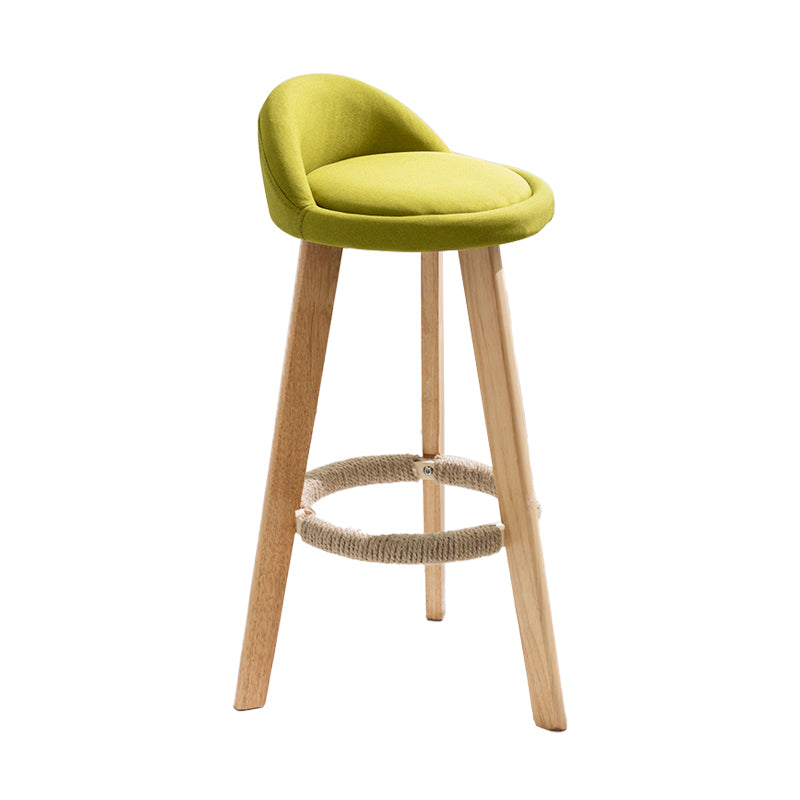Modern Armless Backrest Counter Stool Wood Kitchen Bar Stool with Pedal Green 1 Piece Clearhalo 'Bar Furniture' 'Bar Stools' 'bar_stools' 'furn' 'furn_bar_stools' 'furniture_bar_stools' 'Kitchen & Dining Furniture' 'kitchen&dining_furn' 'kitchen' 'kitchen_furn' Furniture' 4471429